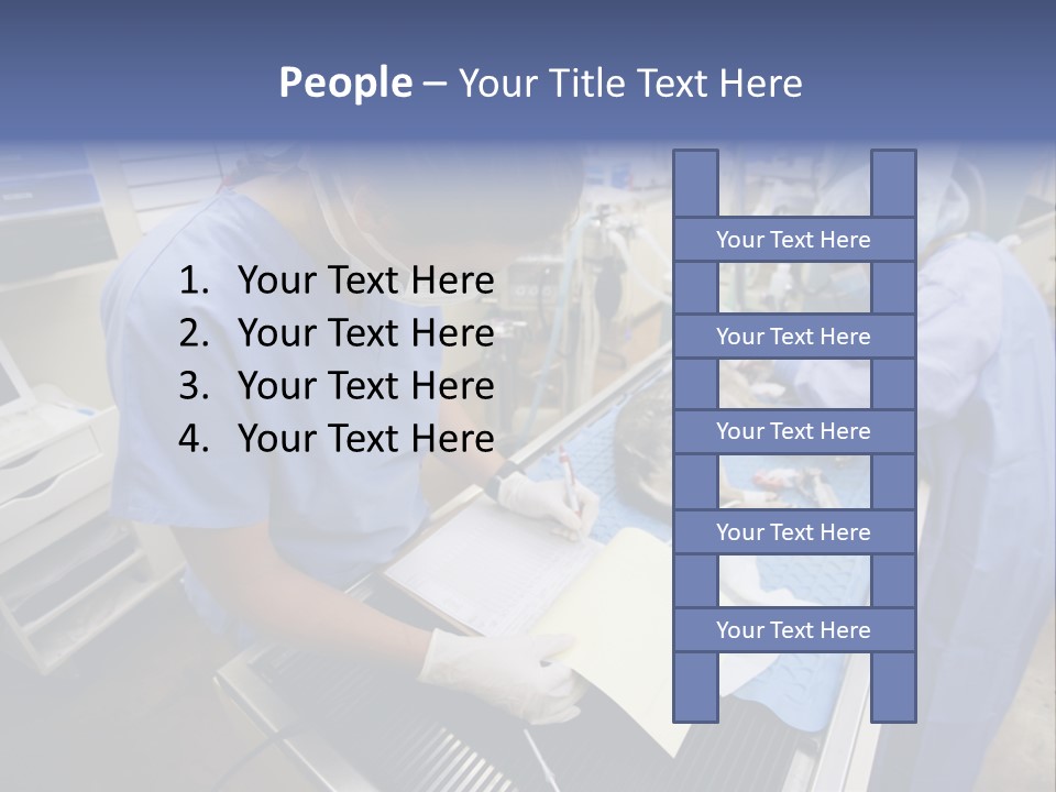 A Woman In A Hospital Operating On A Dog PowerPoint Template