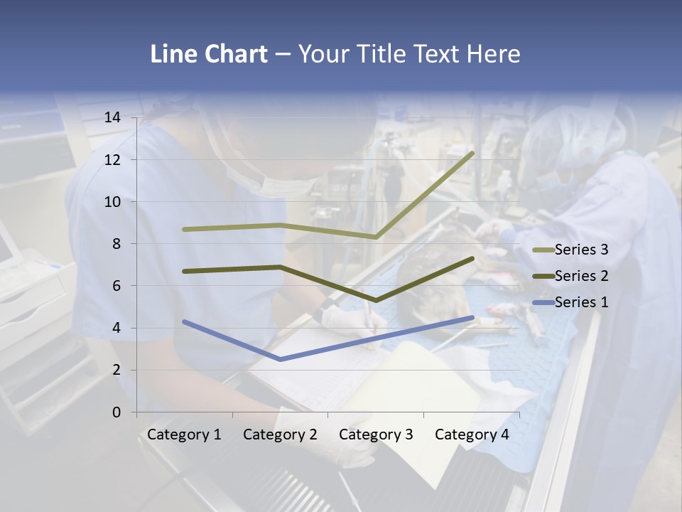 A Woman In A Hospital Operating On A Dog PowerPoint Template