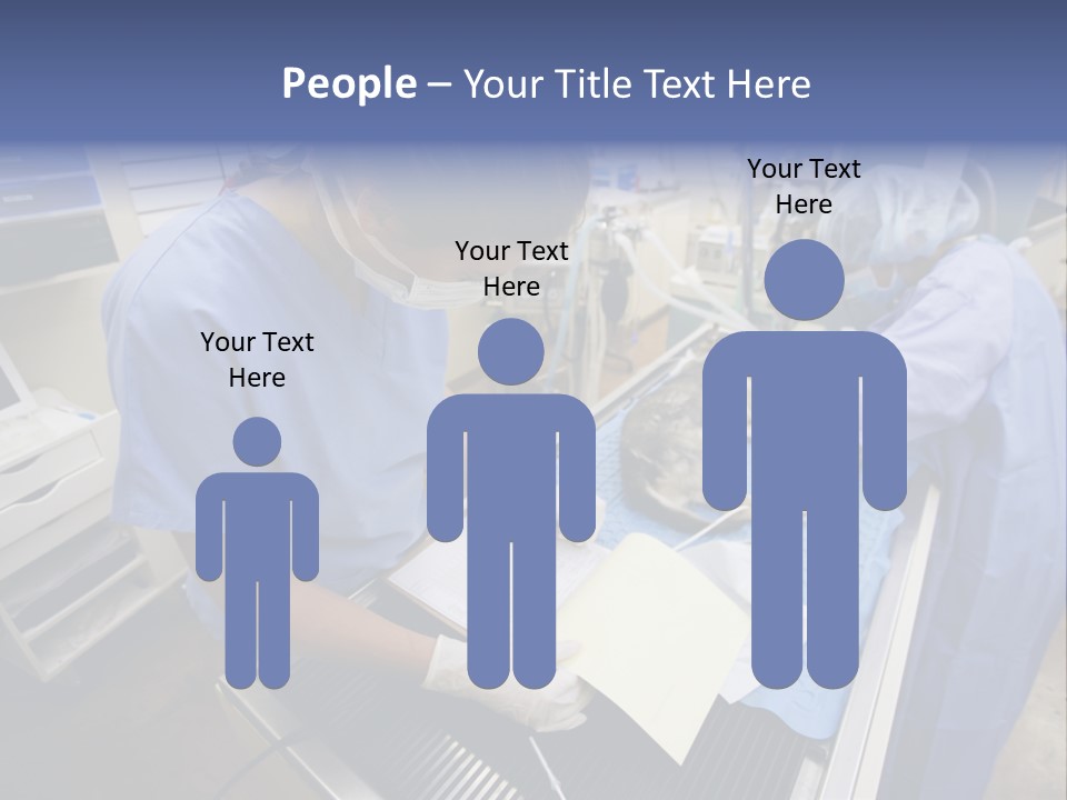 A Woman In A Hospital Operating On A Dog PowerPoint Template