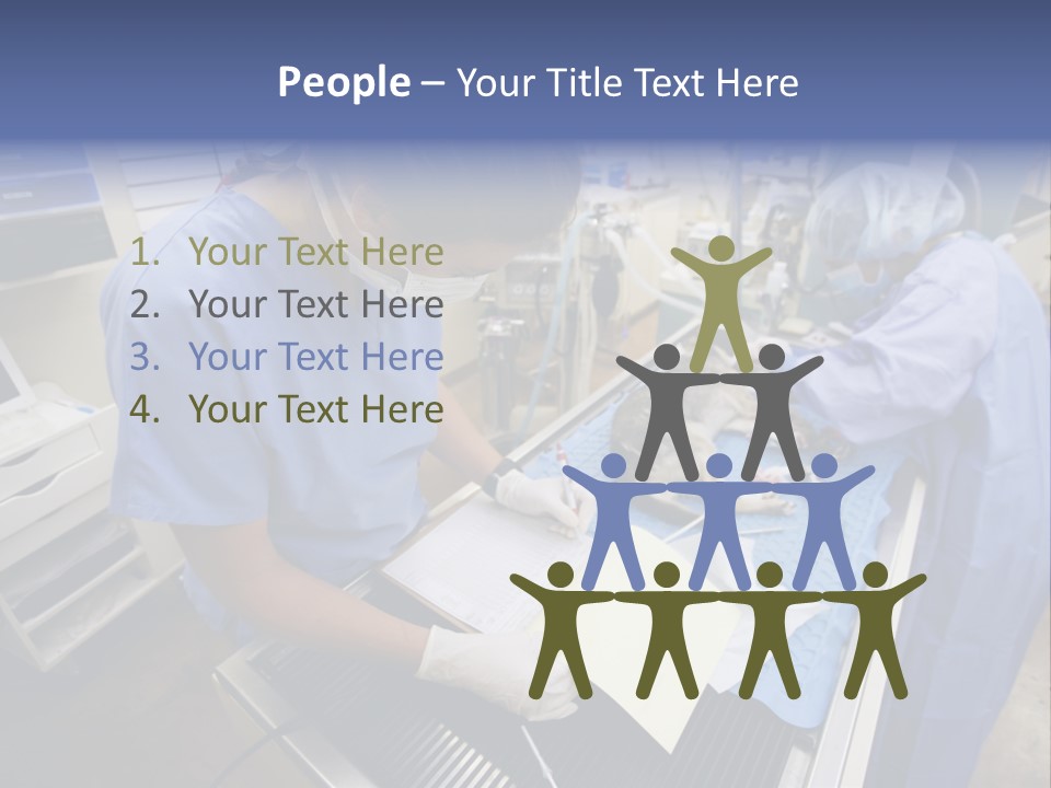 A Woman In A Hospital Operating On A Dog PowerPoint Template