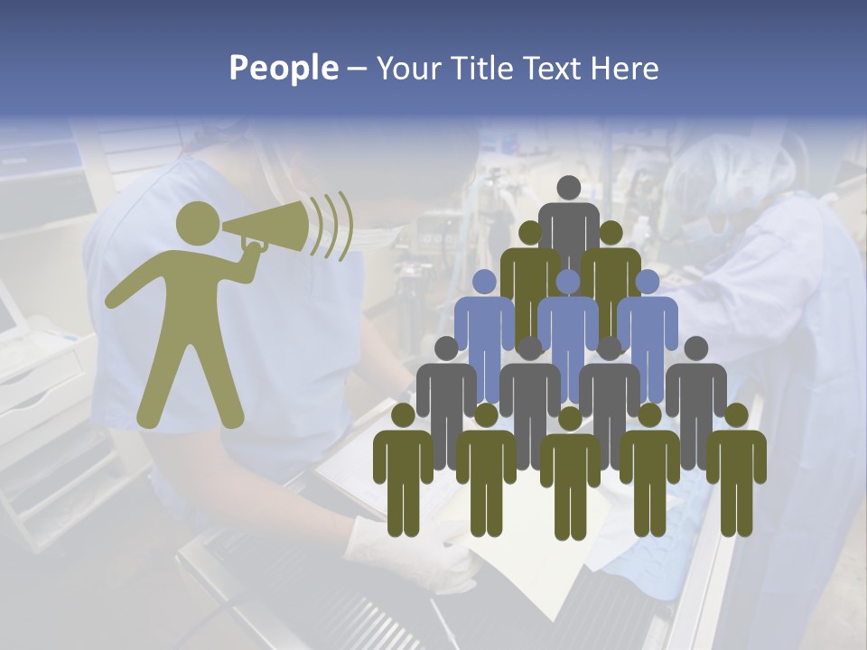 A Woman In A Hospital Operating On A Dog PowerPoint Template