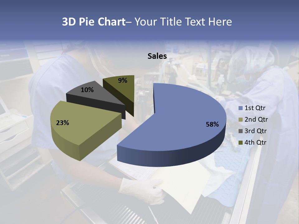 A Woman In A Hospital Operating On A Dog PowerPoint Template