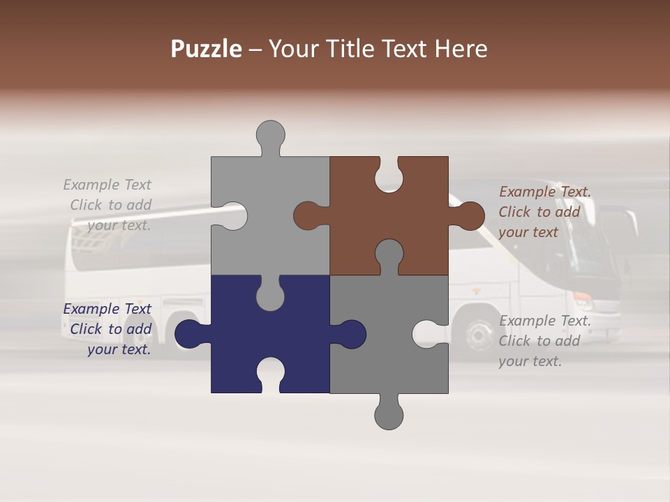 Tour Bus With Added Motion Blur PowerPoint Template