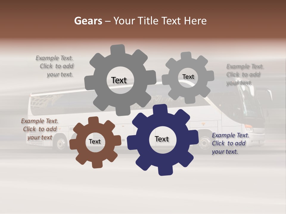 Tour Bus With Added Motion Blur PowerPoint Template