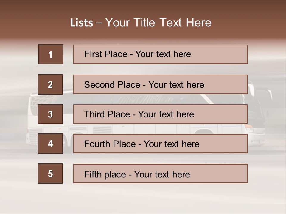 Tour Bus With Added Motion Blur PowerPoint Template
