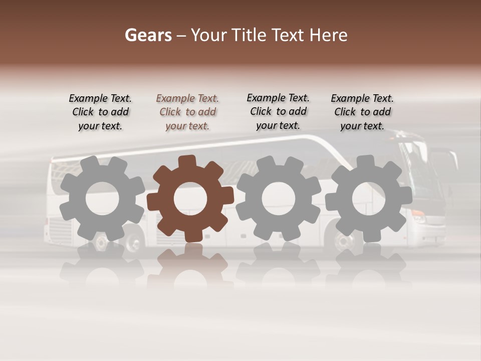 Tour Bus With Added Motion Blur PowerPoint Template