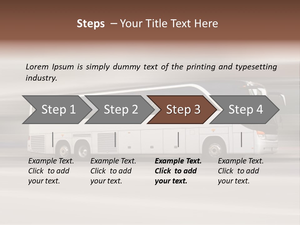 Tour Bus With Added Motion Blur PowerPoint Template