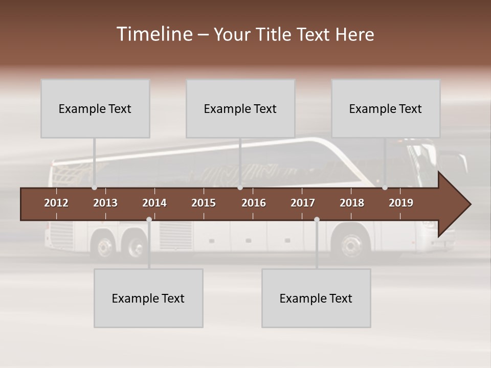 Tour Bus With Added Motion Blur PowerPoint Template