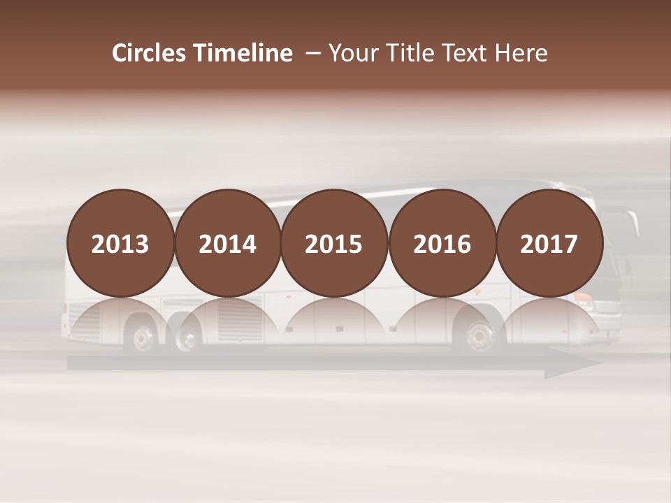 Tour Bus With Added Motion Blur PowerPoint Template