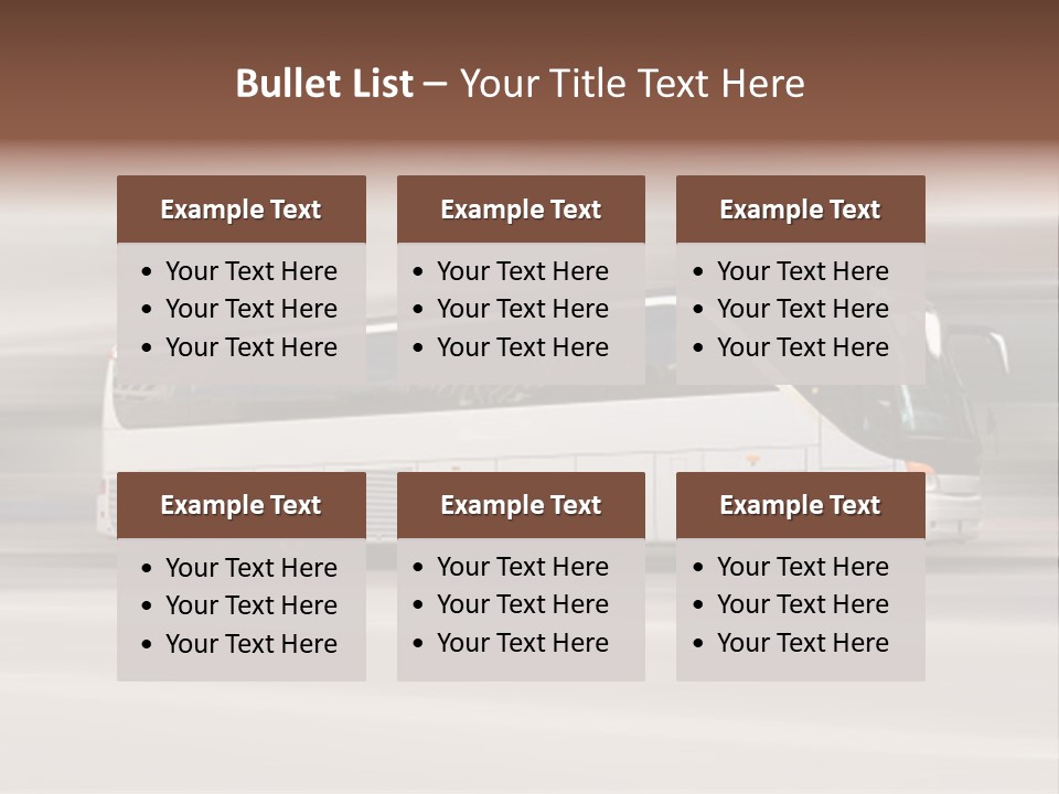 Tour Bus With Added Motion Blur PowerPoint Template