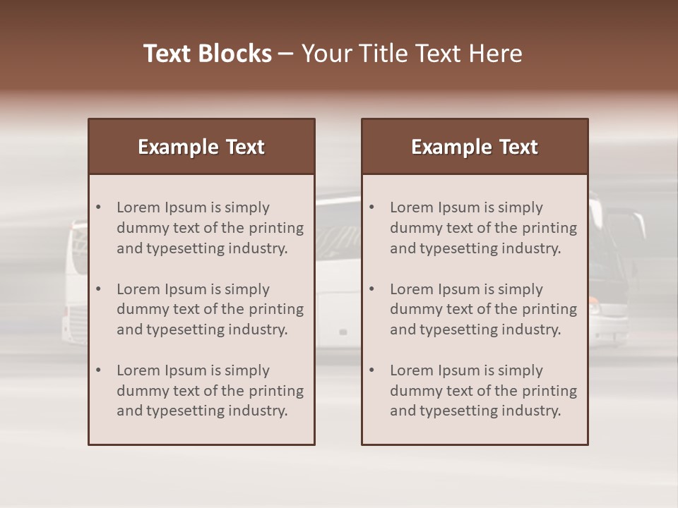 Tour Bus With Added Motion Blur PowerPoint Template