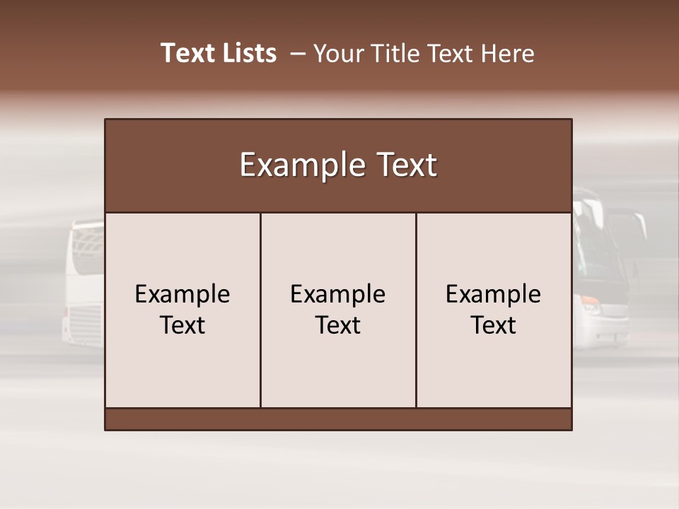 Tour Bus With Added Motion Blur PowerPoint Template