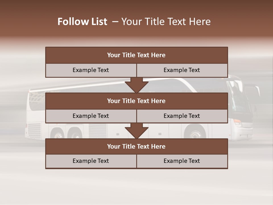 Tour Bus With Added Motion Blur PowerPoint Template