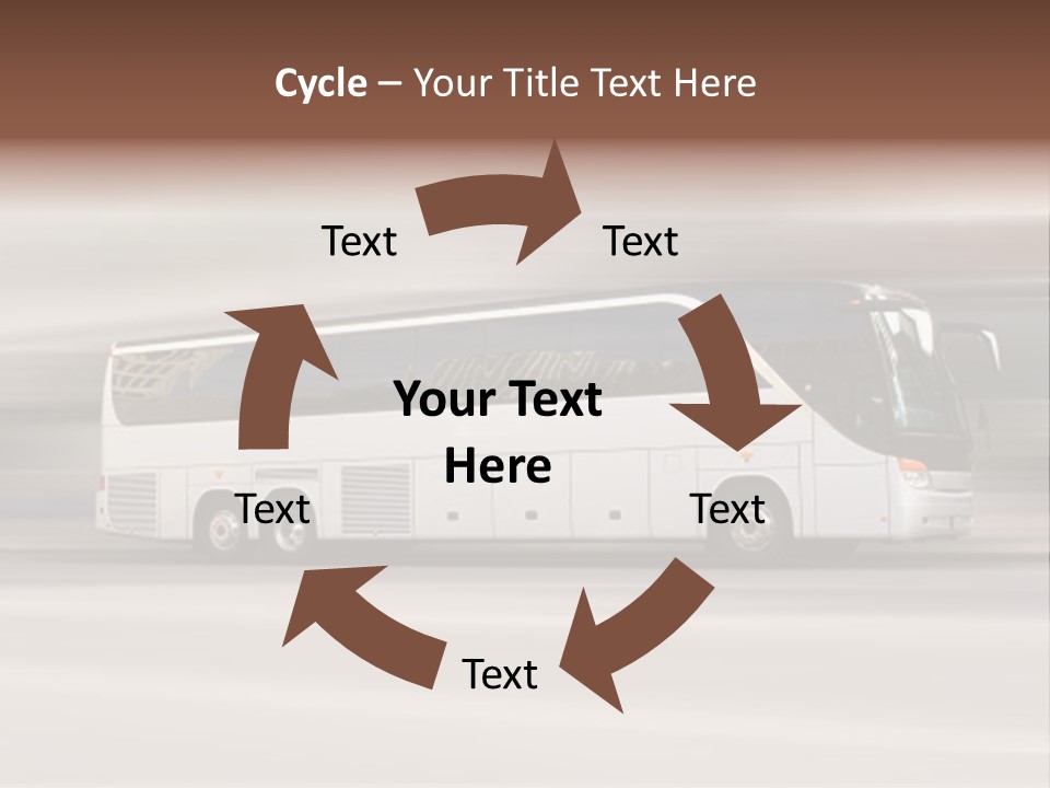 Tour Bus With Added Motion Blur PowerPoint Template