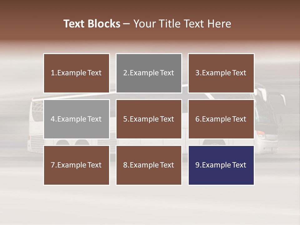 Tour Bus With Added Motion Blur PowerPoint Template