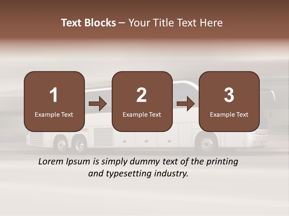 Tour Bus With Added Motion Blur PowerPoint Template