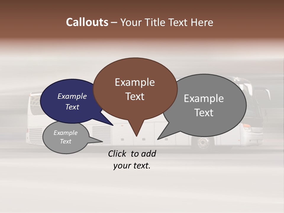 Tour Bus With Added Motion Blur PowerPoint Template