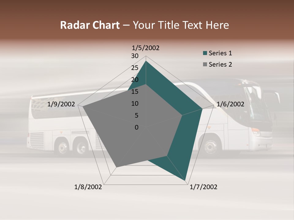 Tour Bus With Added Motion Blur PowerPoint Template