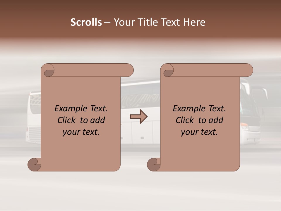 Tour Bus With Added Motion Blur PowerPoint Template
