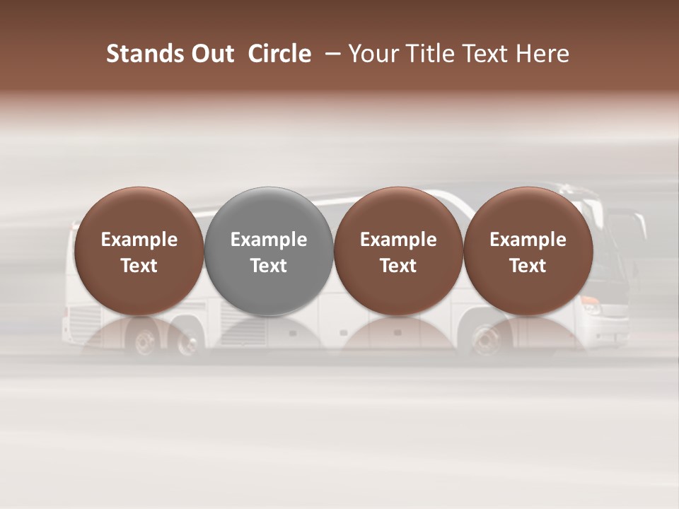 Tour Bus With Added Motion Blur PowerPoint Template