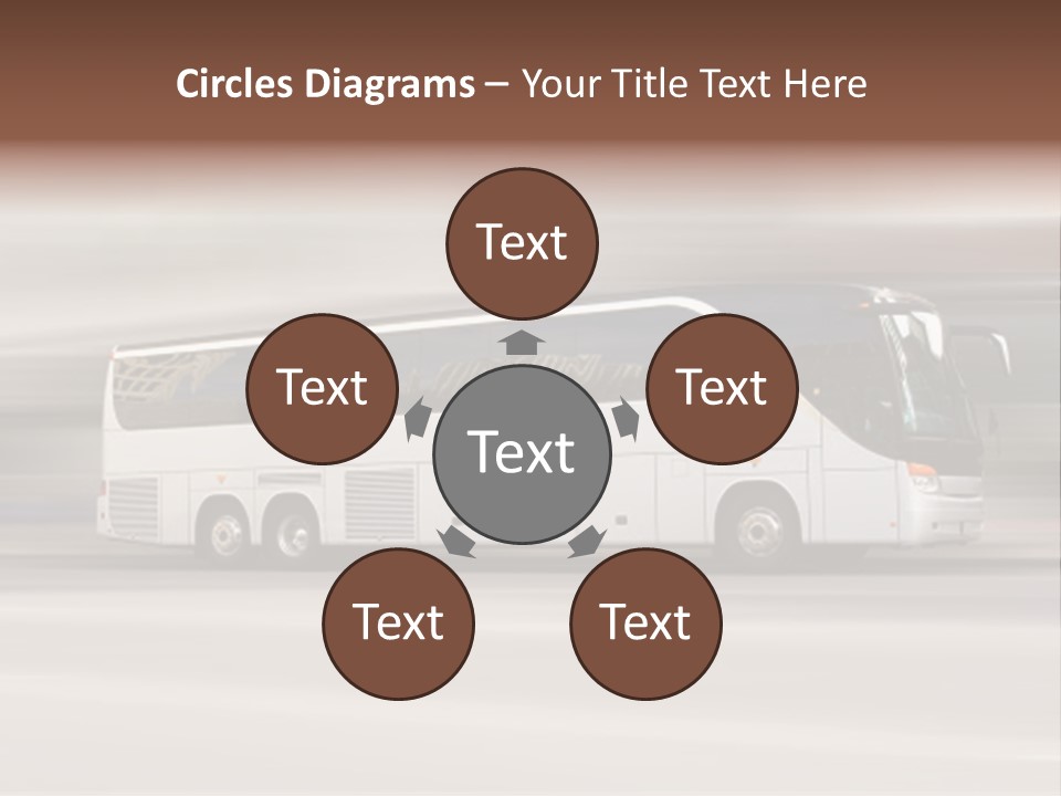 Tour Bus With Added Motion Blur PowerPoint Template