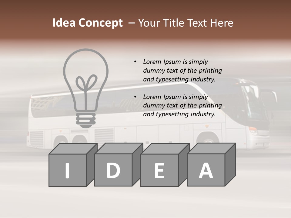Tour Bus With Added Motion Blur PowerPoint Template