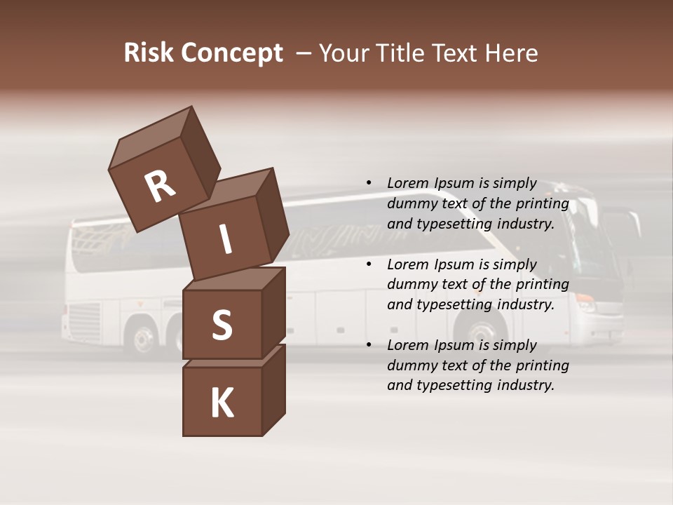 Tour Bus With Added Motion Blur PowerPoint Template