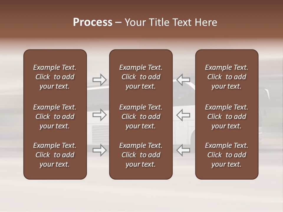 Tour Bus With Added Motion Blur PowerPoint Template