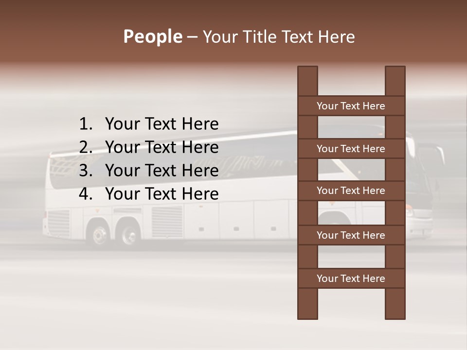 Tour Bus With Added Motion Blur PowerPoint Template
