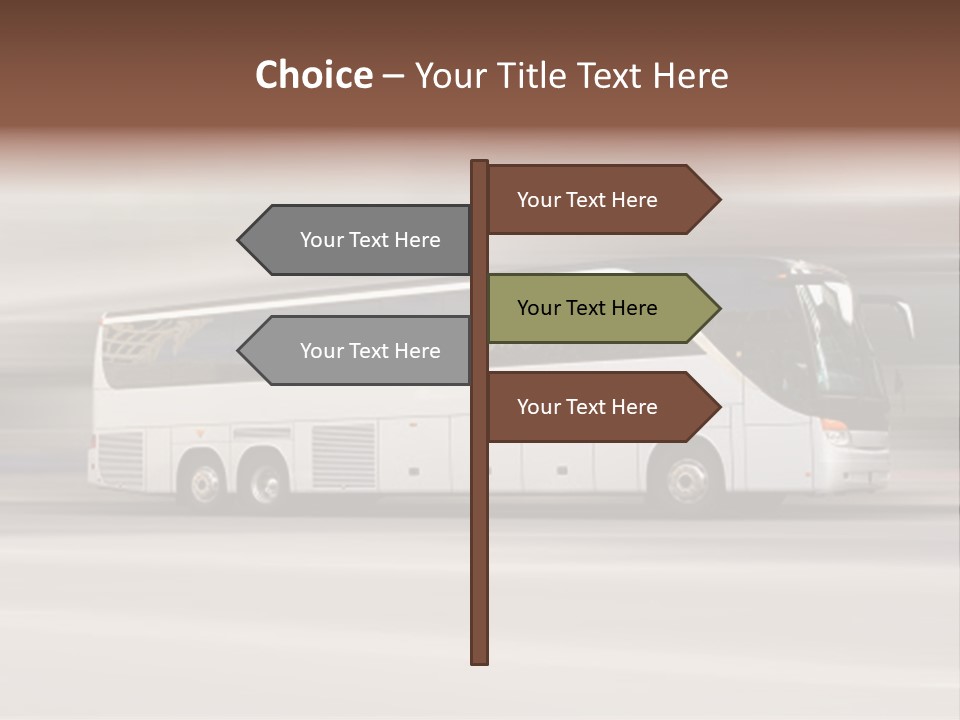Tour Bus With Added Motion Blur PowerPoint Template