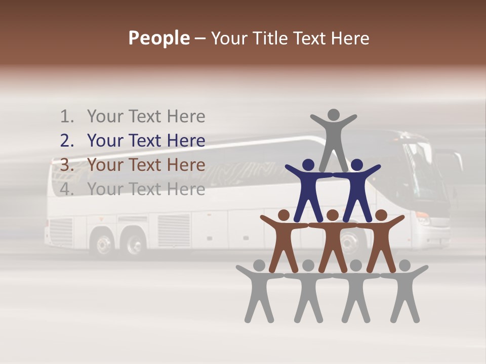 Tour Bus With Added Motion Blur PowerPoint Template