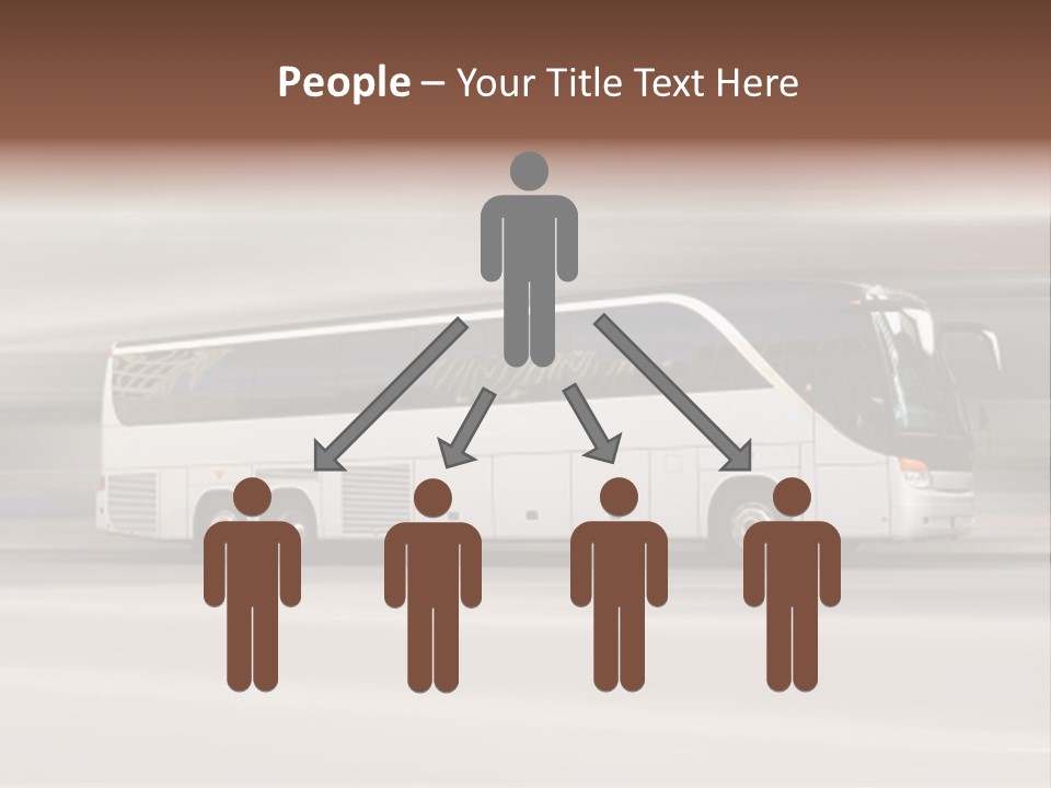 Tour Bus With Added Motion Blur PowerPoint Template