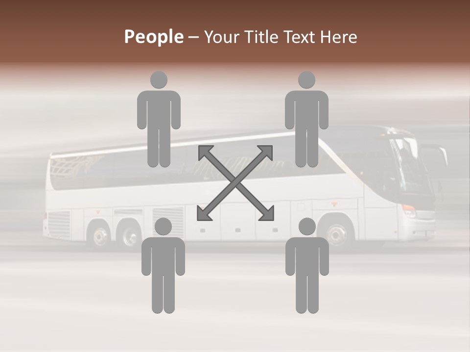 Tour Bus With Added Motion Blur PowerPoint Template