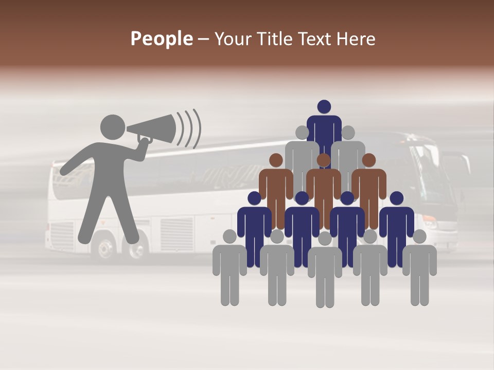 Tour Bus With Added Motion Blur PowerPoint Template