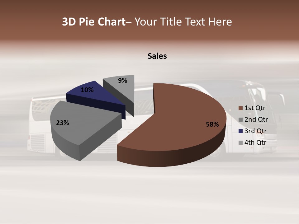 Tour Bus With Added Motion Blur PowerPoint Template