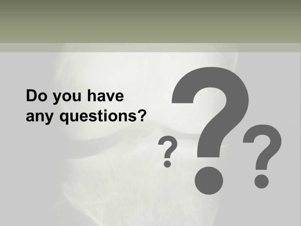 X-Ray Picture Of The Knee PowerPoint Template