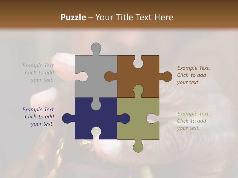 Black Man And Trumpet PowerPoint Template