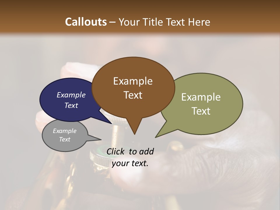 Black Man And Trumpet PowerPoint Template