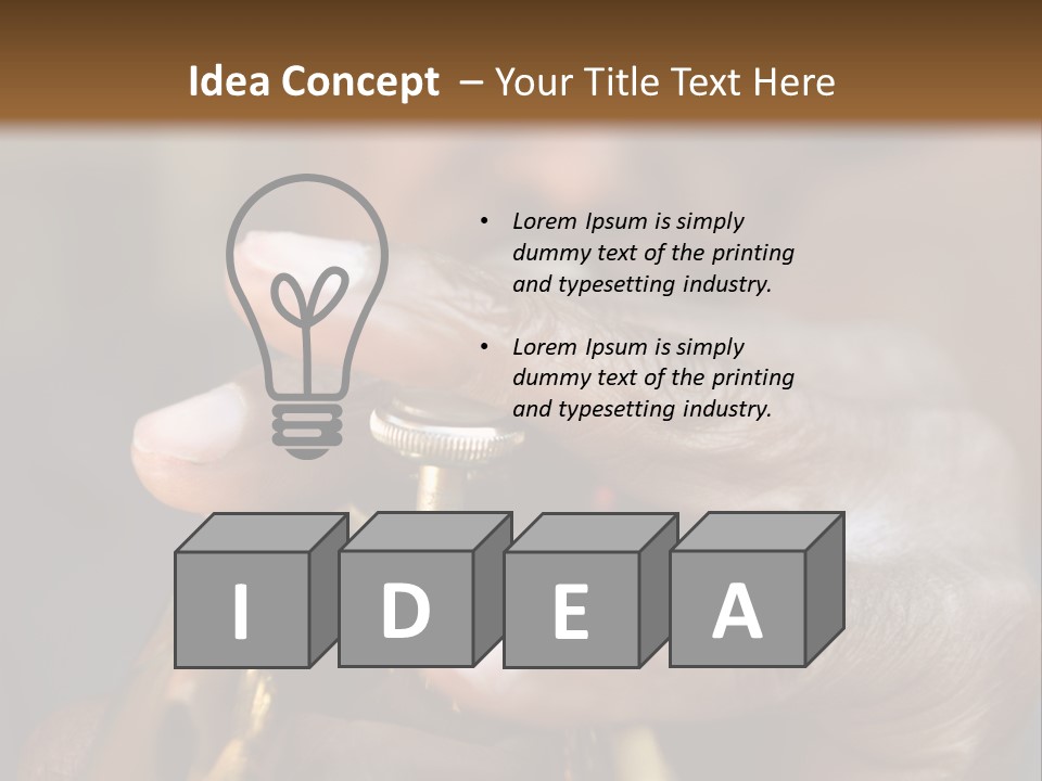 Black Man And Trumpet PowerPoint Template