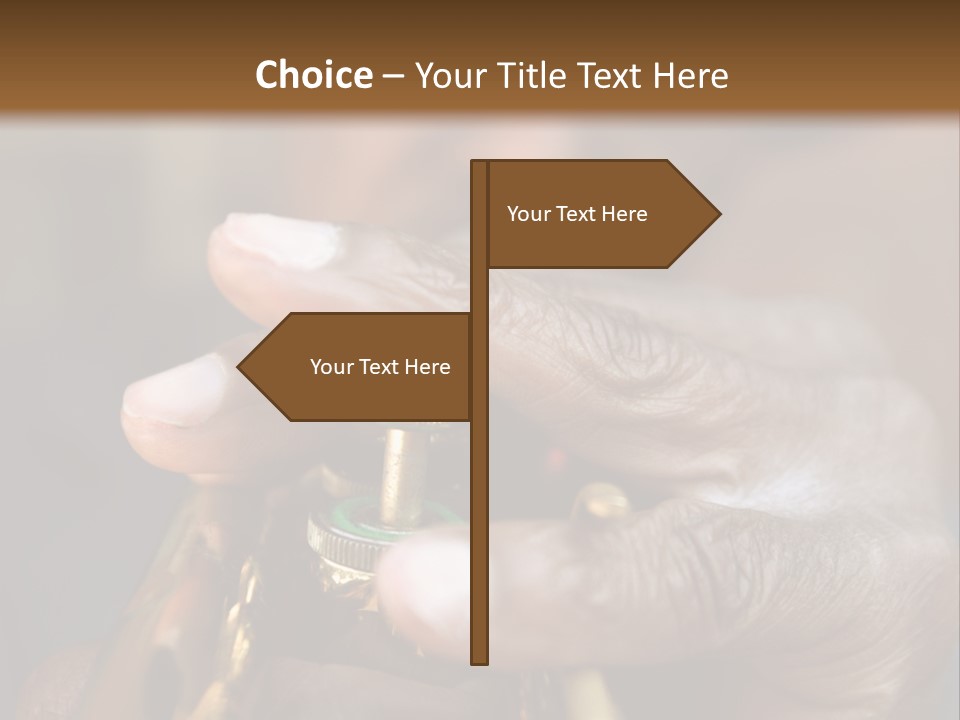 Black Man And Trumpet PowerPoint Template