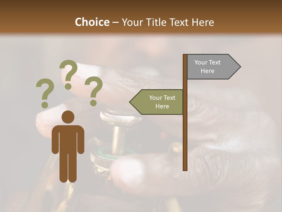 Black Man And Trumpet PowerPoint Template