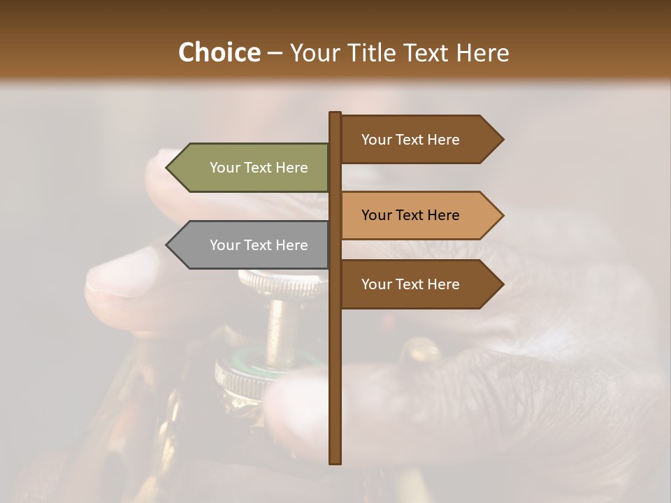 Black Man And Trumpet PowerPoint Template