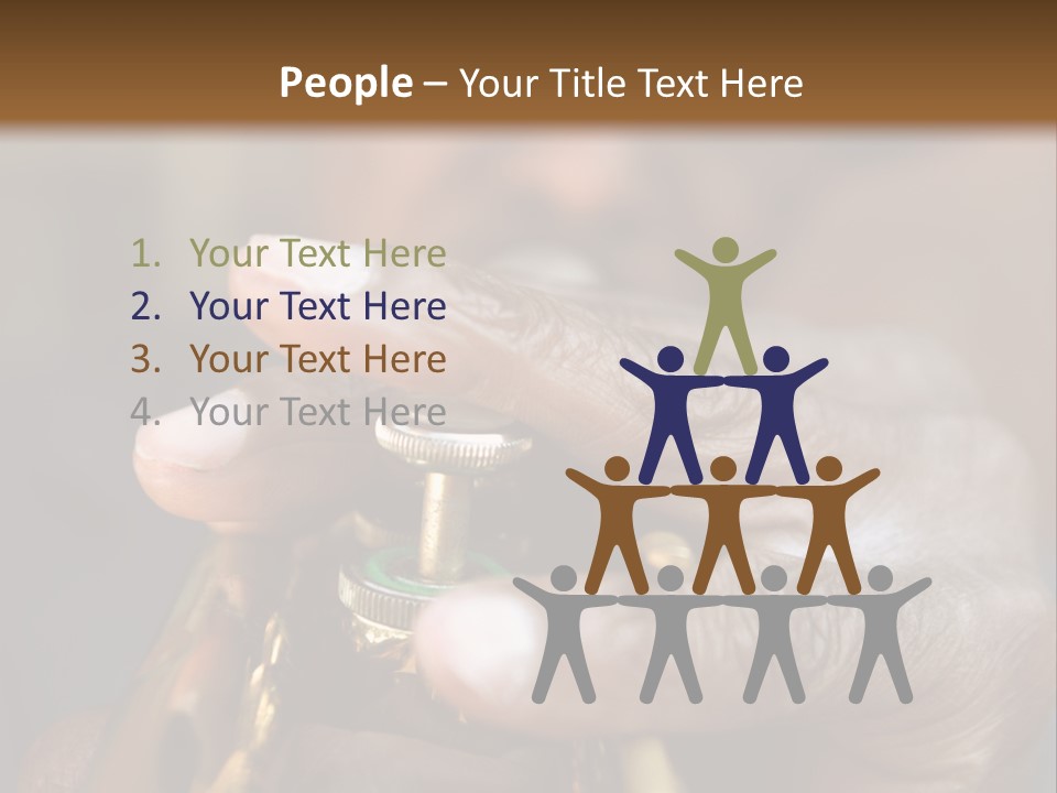 Black Man And Trumpet PowerPoint Template