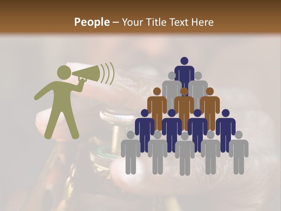 Black Man And Trumpet PowerPoint Template