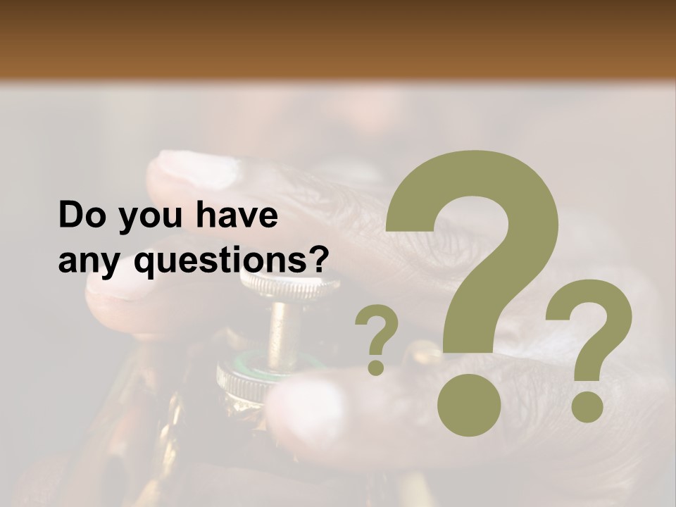 Black Man And Trumpet PowerPoint Template