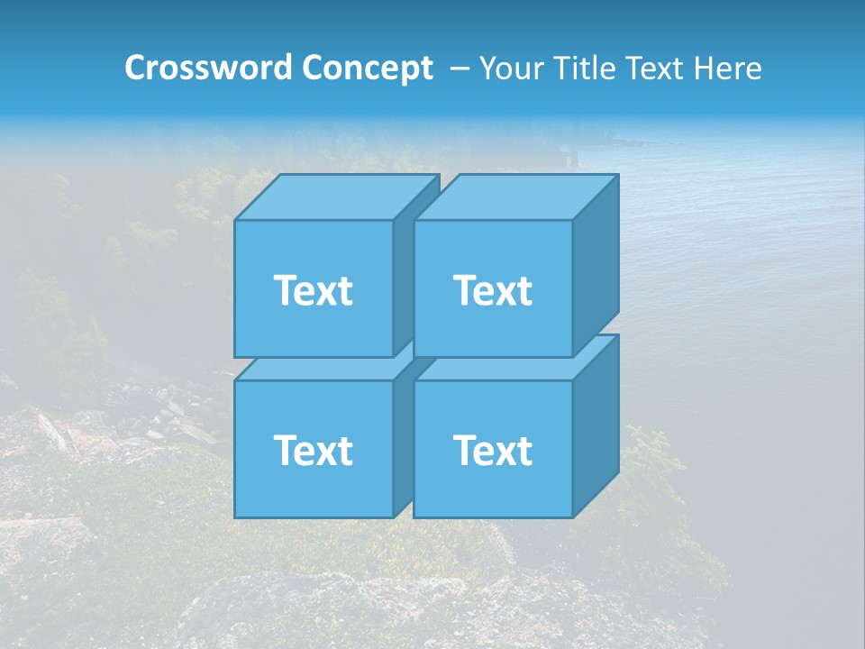 Overview Of Several Bays On Lake Superior North Shore. More With Keyword Series14 PowerPoint Template
