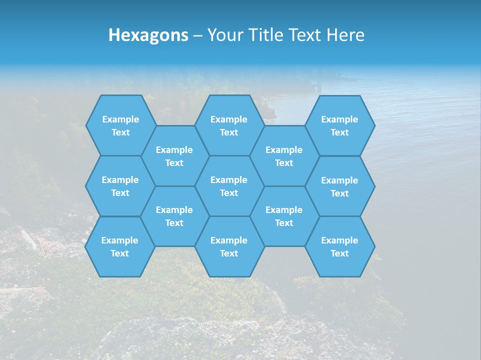 Overview Of Several Bays On Lake Superior North Shore. More With Keyword Series14 PowerPoint Template