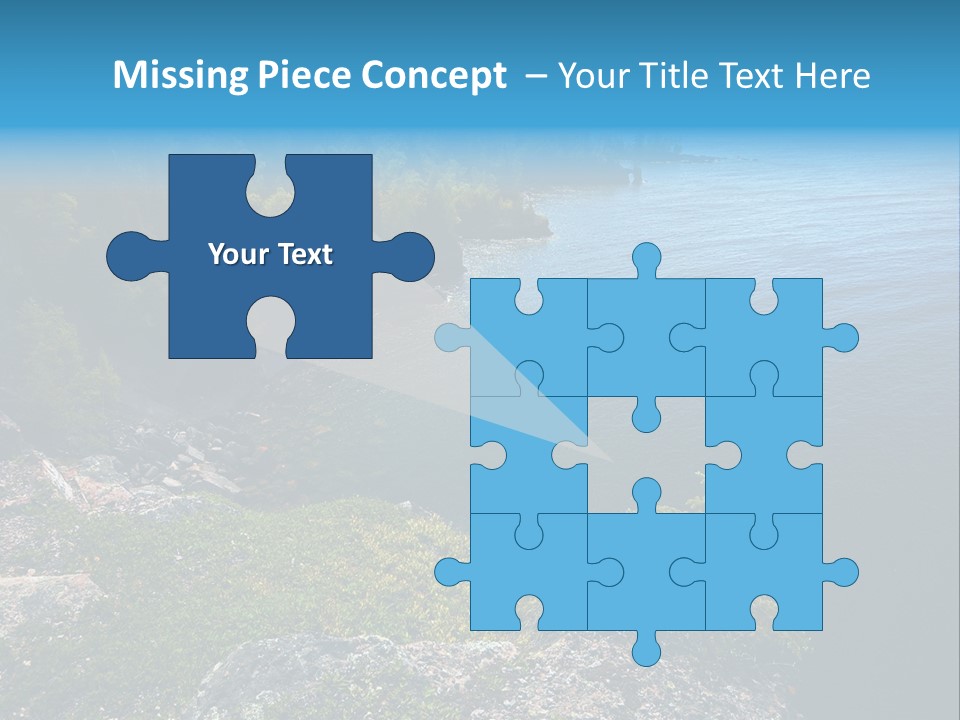 Overview Of Several Bays On Lake Superior North Shore. More With Keyword Series14 PowerPoint Template