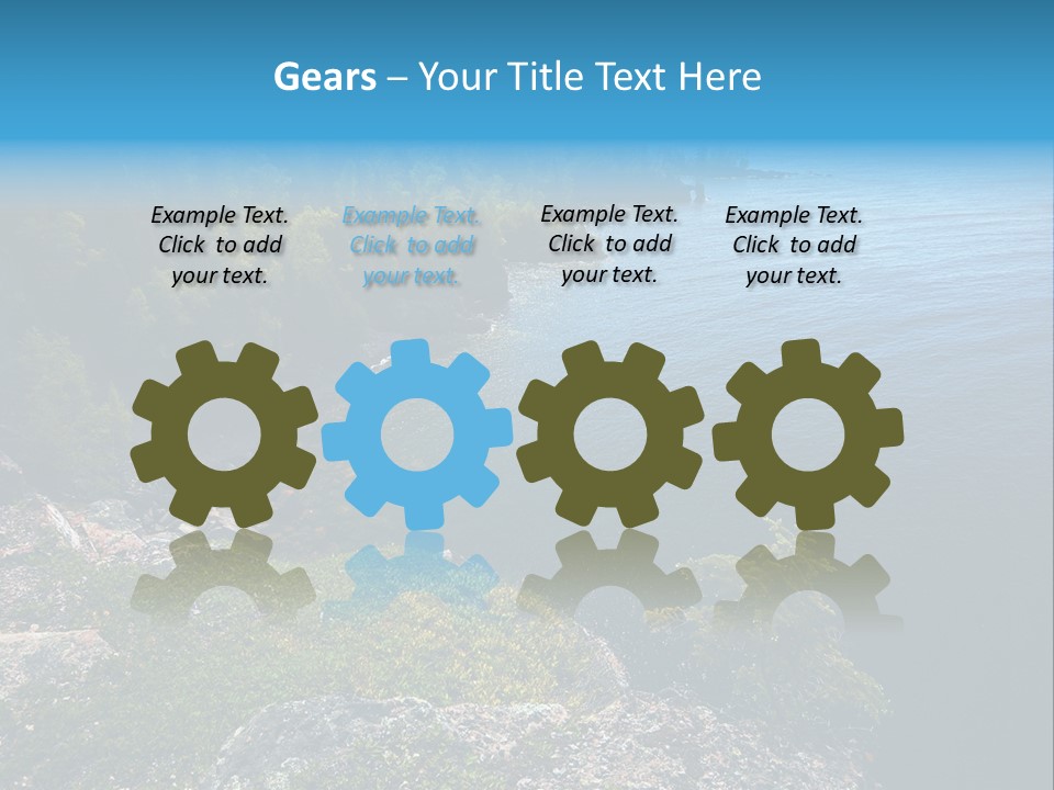 Overview Of Several Bays On Lake Superior North Shore. More With Keyword Series14 PowerPoint Template