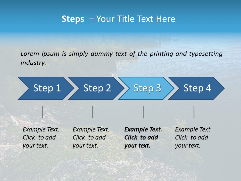 Overview Of Several Bays On Lake Superior North Shore. More With Keyword Series14 PowerPoint Template